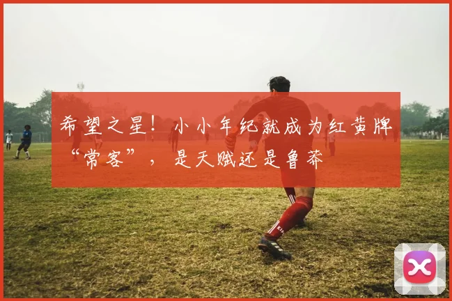 希望之星！小小年纪就成为红黄牌“常客”，是天赋还是鲁莽